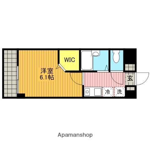 アクシーズグランデ川口西Ⅲ(1K/2階)の間取り写真