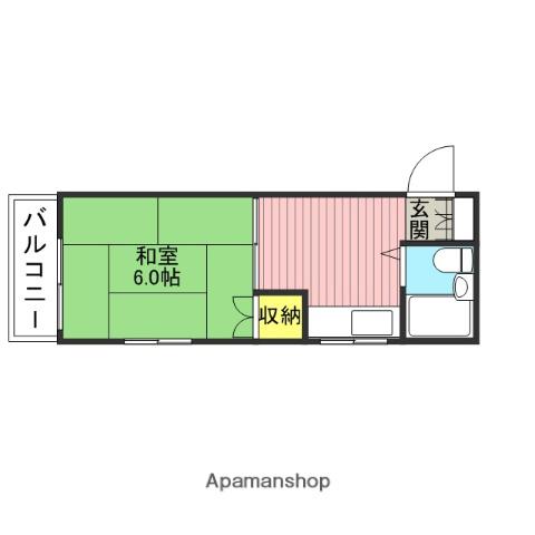 ハイツティファニー(1K/2階)の間取り写真