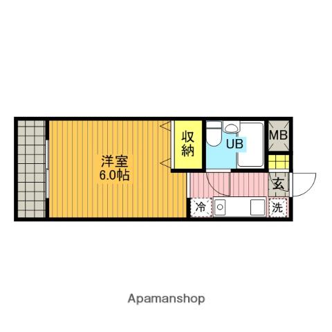 ハイホーム西川口(1K/3階)の間取り写真