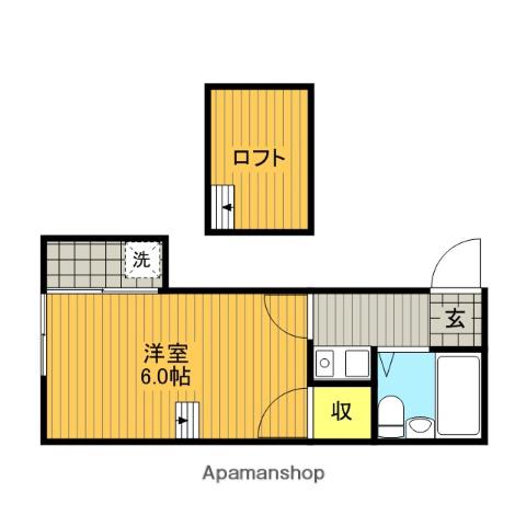 ティエラ(1K/1階)の間取り写真