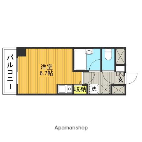 アンセラジオ川口(ワンルーム/9階)の間取り写真