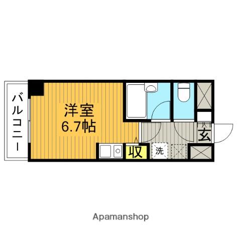 アンセラジオ川口(ワンルーム/3階)の間取り写真