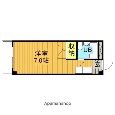 ドーム西川口(ワンルーム/3階)の間取り写真