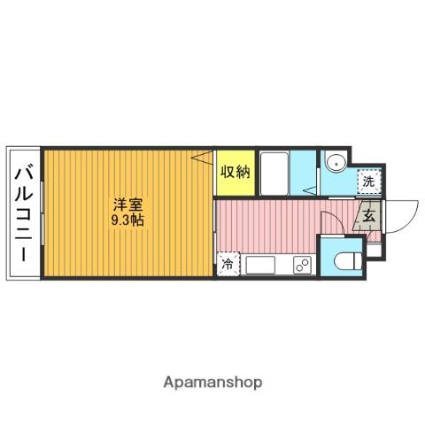 スプレンドコート(1K/2階)の間取り写真