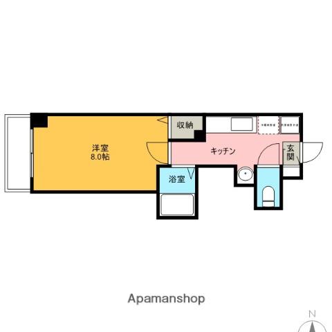 アルファコート東川口(1K/6階)の間取り写真