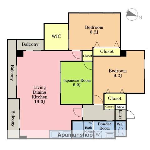 エンリッチF5号(3LDK/3階)の間取り写真
