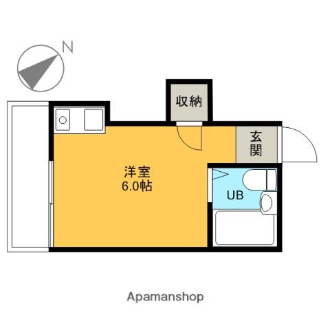 エンジェル東川口(ワンルーム/1階)の間取り写真