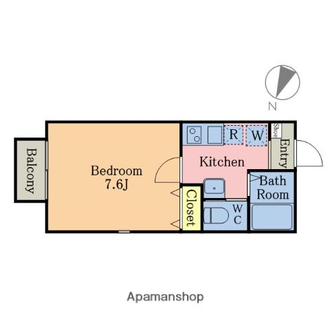 コリーナ25(1K/1階)の間取り写真