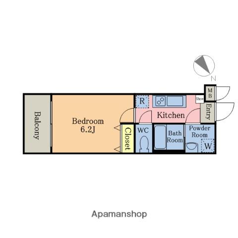 TERRACE浦和美園(1K/3階)の間取り写真