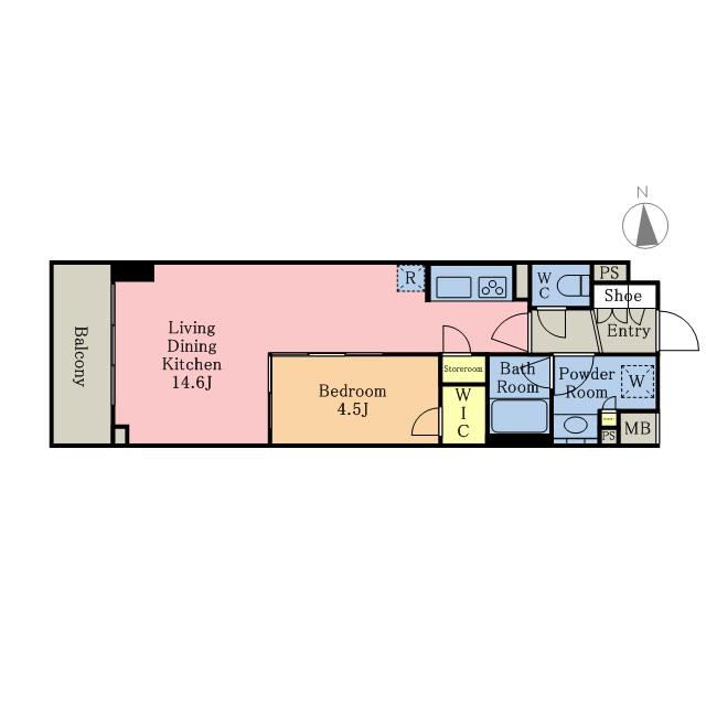 TSレジデンス東川口(1LDK/4階)の間取り写真