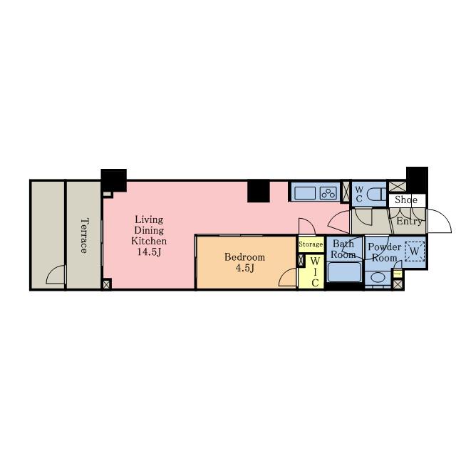 TSレジデンス東川口(1LDK/1階)の間取り写真