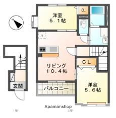 WI MAISON FELICE(2LDK/2階)の間取り写真
