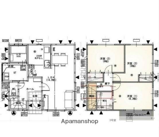 グランソフィア美園６丁目(3LDK)の間取り写真