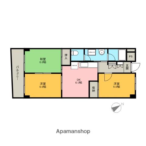 新井マンション 4階階 間取り