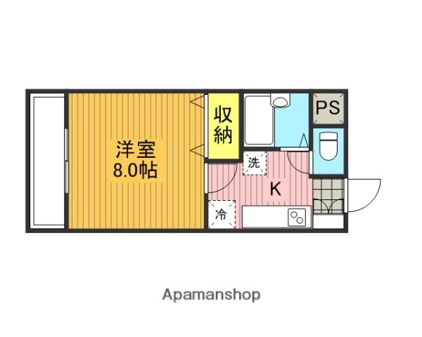 サンハイツ(1K/1階)の間取り写真