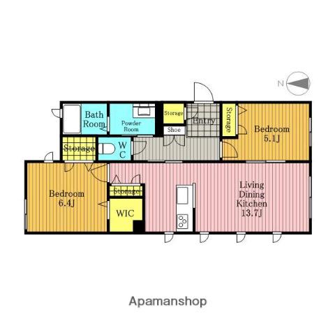 エル フレンテ(2LDK/3階)の間取り写真