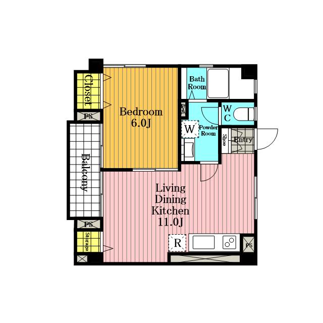 エーデルハイツ(1LDK/5階)の間取り写真