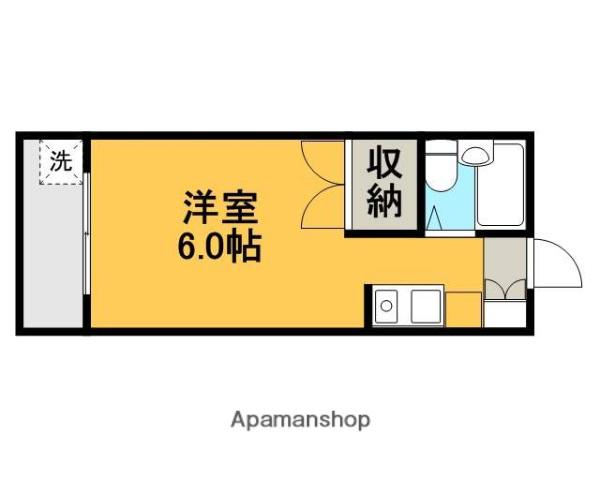 シャトーズフジミ(ワンルーム/3階)の間取り写真