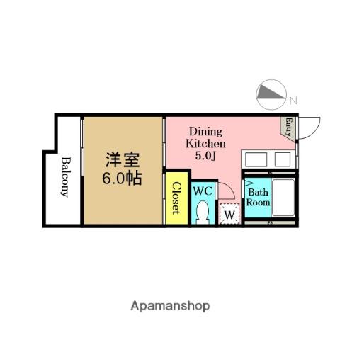 和田アパート(1DK/1階)の間取り写真