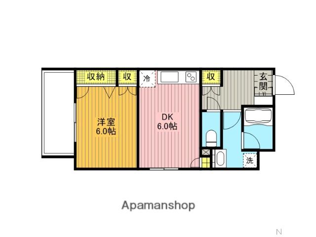 日神デュオステージ北浦和(1DK/4階)の間取り写真