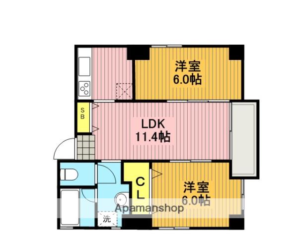 アーバンセレクト北浦和 5階階 間取り