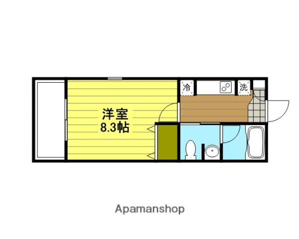 サンライズサカワ30(1K/1階)の間取り写真