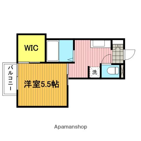 ツインパレス(1K/2階)の間取り写真