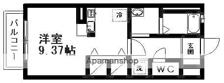 レグルス(ワンルーム/2階)の間取り写真