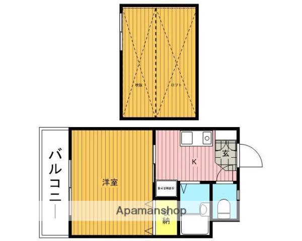 CASA元町(1K/3階)の間取り写真