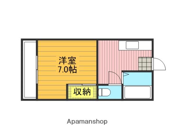 シャンレジデンス(1K/2階)の間取り写真