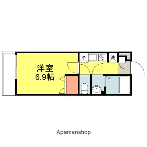 SOLEIL.Ⅲ(1K/2階)の間取り写真