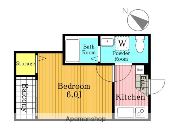 フォレスト南与野(1K/3階)の間取り写真