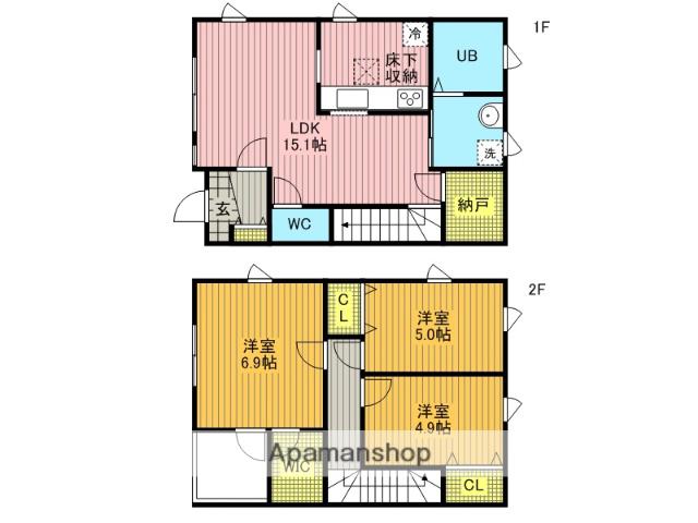 ＬＡ　ＭＡＩＳＯＮ　ＯＢＵＳＡＴＯ（ラメゾンオブサト）(3LDK)の間取り写真