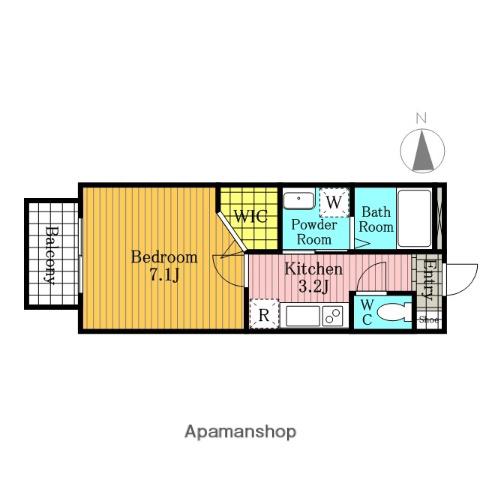 STRATFORD HOUSEⅠ(1K/1階)の間取り写真