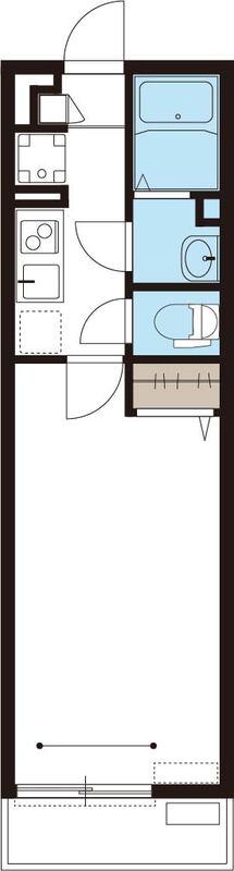 リブリ・ゼフィール(1K/2階)の間取り写真