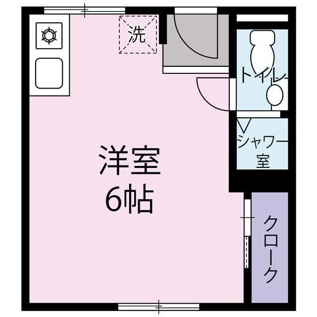 KSビル北浦和(ワンルーム/4階)の間取り写真