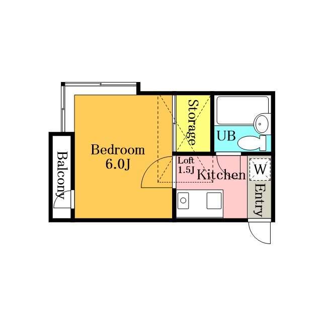 グリーンヒルズⅡ(1K/1階)の間取り写真