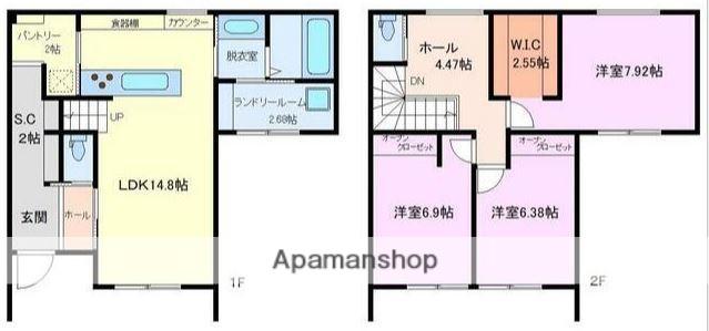 京浜東北・根岸線 北浦和駅 バス乗車時間：12分 教育センター前バス停で下車 徒歩3分 2階建 築2年(3LDK)の間取り写真