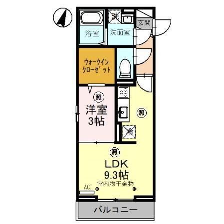 エーデル カーサ(1LDK/3階)の間取り写真