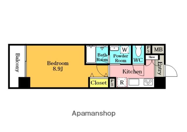 TCS北浦和レジデンス(1K/5階)の間取り写真