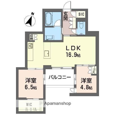 カスケード(2LDK/3階)の間取り写真