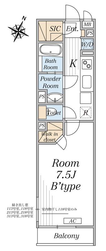 リブリ・南与野Ⅱ(1K/2階)の間取り写真