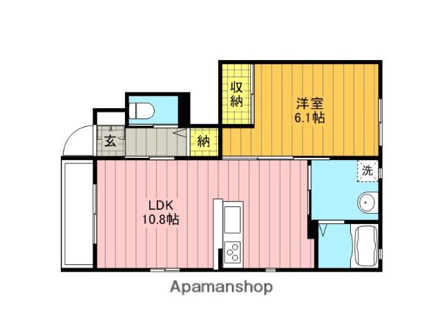 アン・ファミーユ東(1LDK/1階)の間取り写真