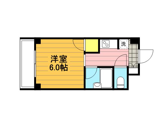 キャピタルピット(ワンルーム/2階)の間取り写真