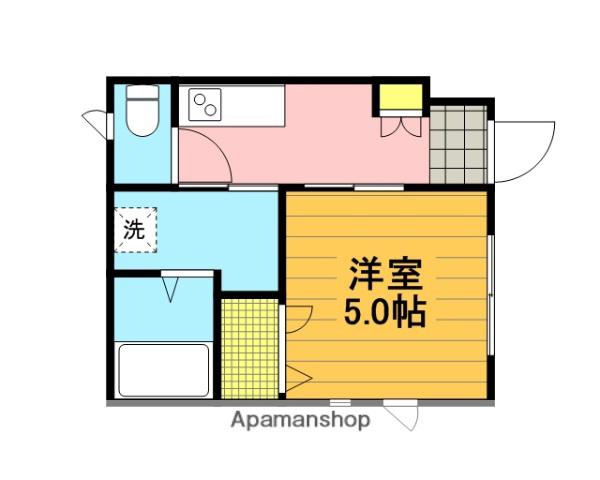 ハニーハウス(1K/1階)の間取り写真