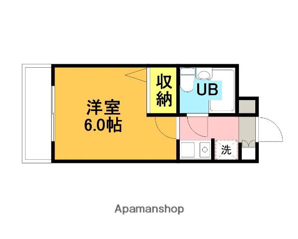 ジョイフル与野(1K/4階)の間取り写真