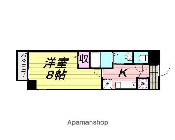 京浜東北・根岸線 北浦和駅 徒歩2分 10階建 築13年(1K/3階)の間取り写真