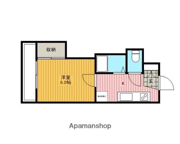 メゾンドールⅡ(1K/3階)の間取り写真