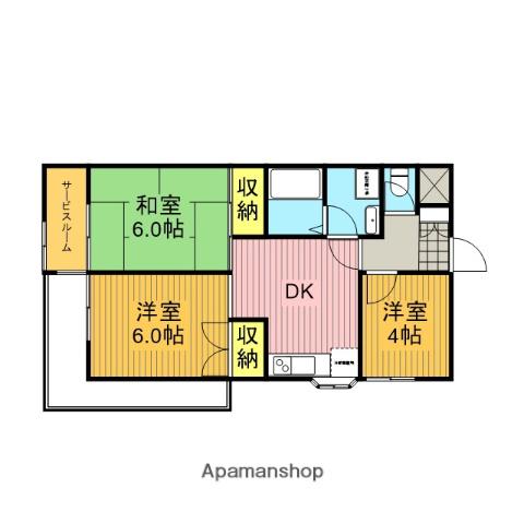 メゾンドール(3DK/3階)の間取り写真