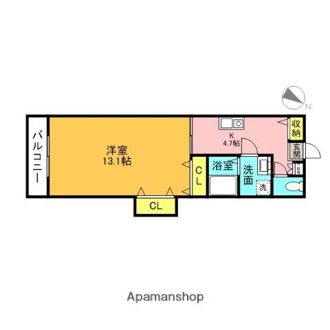 MKY402(1K/2階)の間取り写真